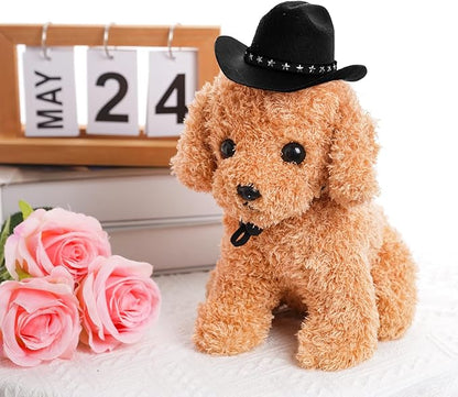 choyaxo Pet Cowboy Costume Cosplay Cap Halloween Costumes for Dogs Cat Pet Party Decoration Mini Cowboy Hat (Black