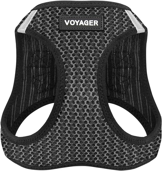 Voyager Step-in Air Dog Harness - All Weather Mesh Step in Vest Harness for Small and Medium Dogs and Cats by Best Pet Supplies - Harness (Gray 2-Tone), XS (Chest: 13-14.5")