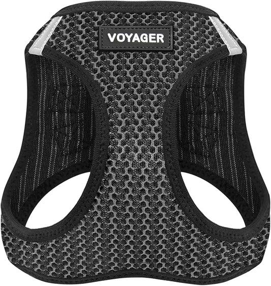 Voyager Step-in Air Dog Harness - All Weather Mesh Step in Vest Harness for Small and Medium Dogs and Cats by Best Pet Supplies - Harness (Gray 2-Tone), M (Chest: 16-18")