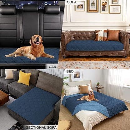 SUNNYTEX Waterproof & Reversible Dog Bed Cover Sofa, Couch Cover Furniture Protector for Pets,（82 * 82“）