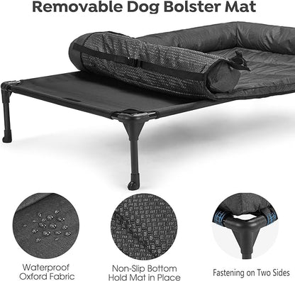 Veehoo Cooling Elevated Dog Bed + Waterproof Removable Pillow-Top Mat CWC2331B