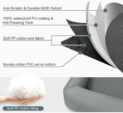 Dog Car Back Seat Cover for Large Dogs Under 100 lbs