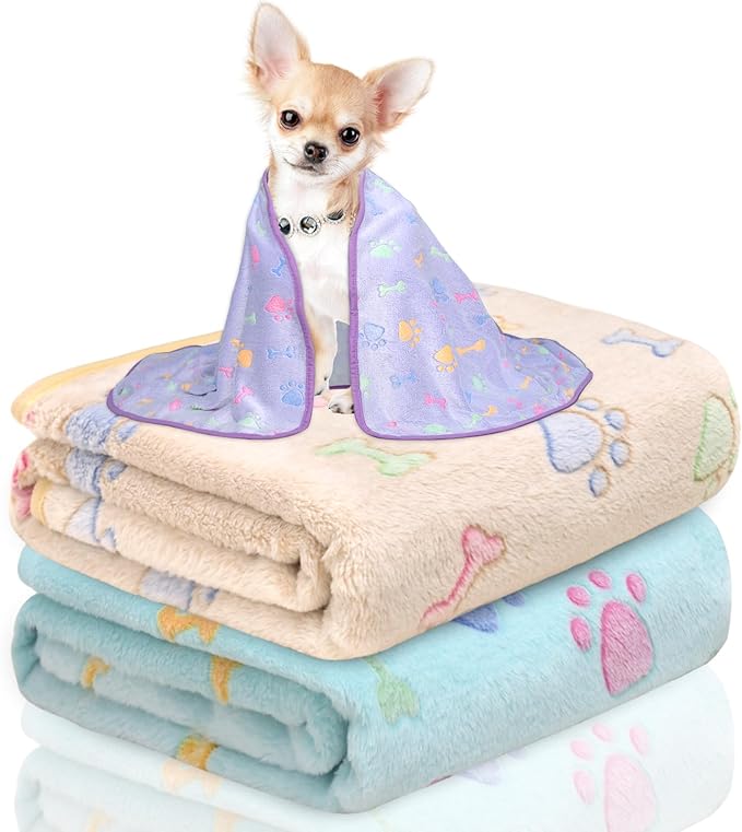 Dog Blanket for Small Dogs 3 Pack (23x16 inch)