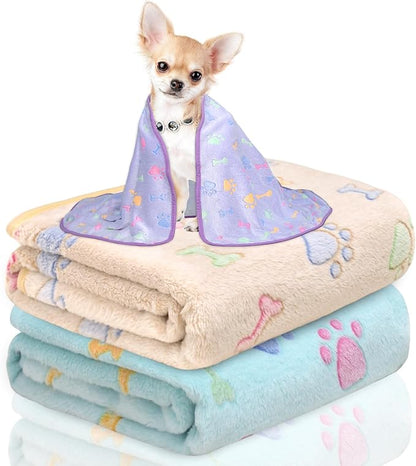 Dog Blanket for Small Dogs 3 Pack (23x16 inch)