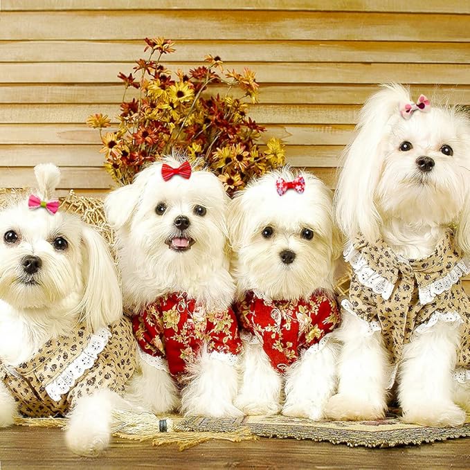 100pcs Pet Dog Bows 1.37x0.98 inch,
