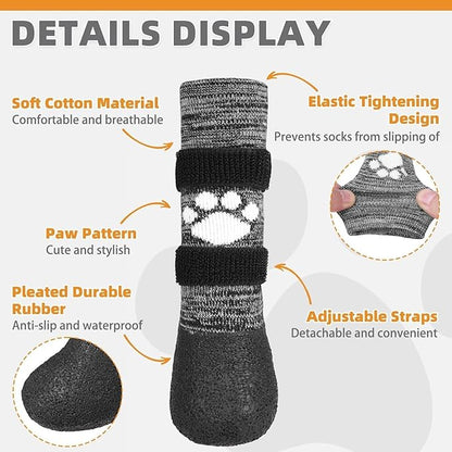 KOOLTAIL Anti Slip Dog Socks to Prevent Licking Paws for Hot/Clod Pavement