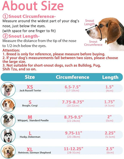 LUCKYPAW Dog Muzzle S(Snout:7.75"-8.75"))