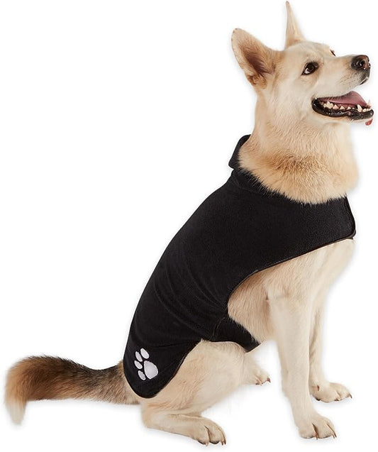 Bone Dry Pet Robe Collection Embroidered Absorbent Microfiber Bath Robe with Adjustable Closure