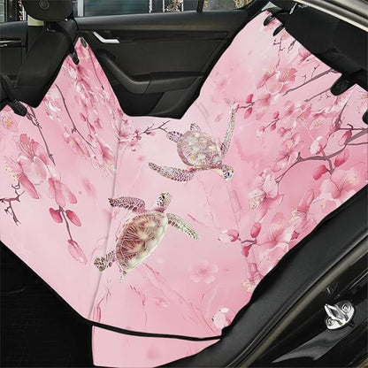 AFPANQZ Cherry Blossom Seaturtle Dog Cat Seat Cover
