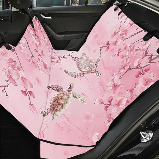 AFPANQZ Cherry Blossom Seaturtle Dog Cat Seat Cover
