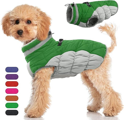 Dog Winter Jacket Cozy Reflective Waterproof Windproof Warm Pet Garment