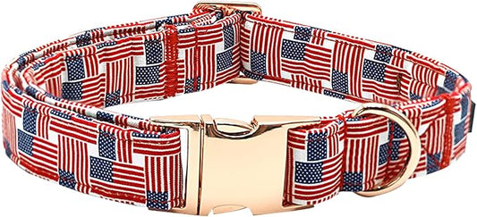 Independence Day Dog Collar, Pet Collar Summer Dog Collar Durable Metal Pet Collar Dog Girl Boy Dog Collars Adjustable Dog Collar for Small Medium Large Dogs