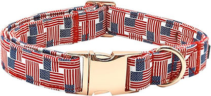 Independence Day Dog Collar, Pet Collar Summer Dog Collar Durable Metal Pet Collar Dog Girl Boy Dog Collars Adjustable Dog Collar for Small Medium Large Dogs