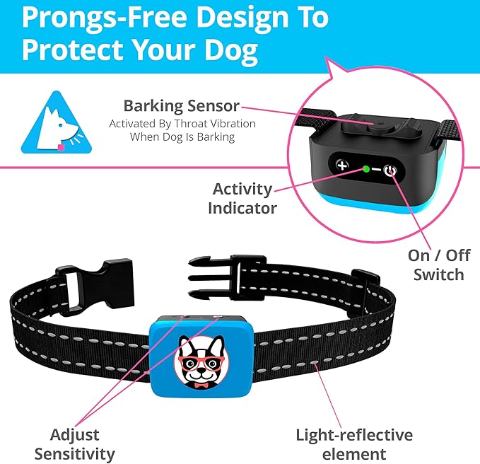 Small Dog Bark Collar Rechargeable 5-15lbs -