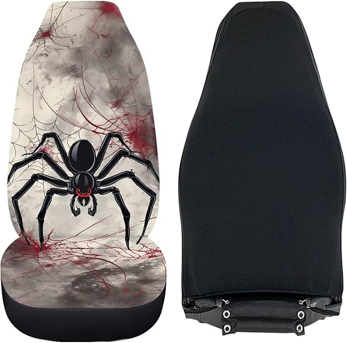 Halloween Spider Web Car Seat Cover for Women Men