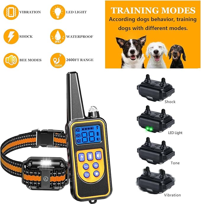 Dog Shock Collar with Remote 1640ft Dog 3 Electronic