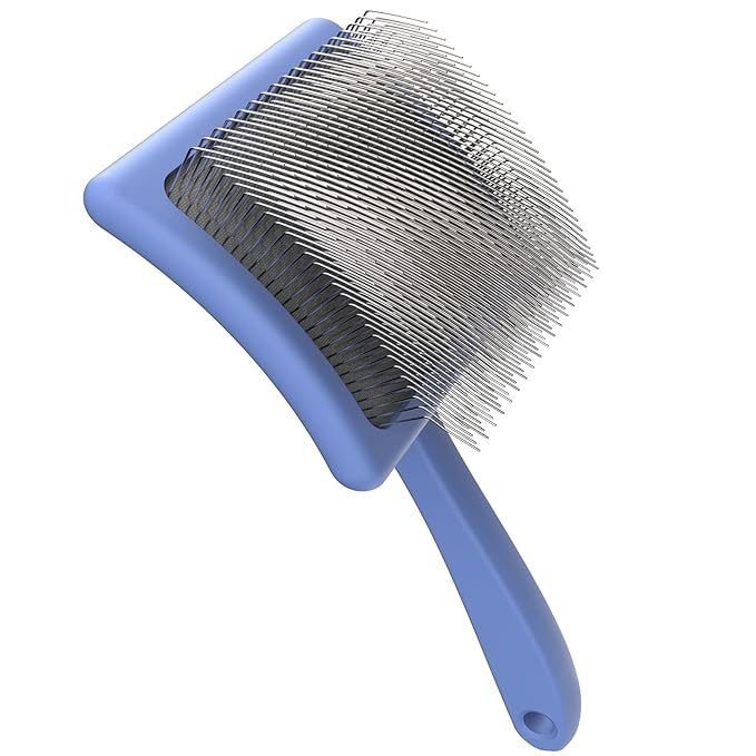 Slicker Brush for Dogs,Large Dog Brush for Grooming, Doodles Brush for Poodles, Goldendoodles and Labradoodles,Easy to Remove Tangles, Mats and Fluff- Blue