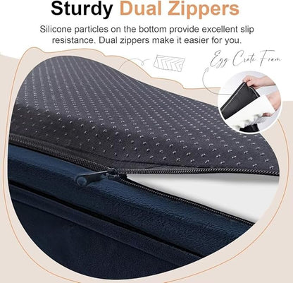 Large Dog Bed Orthopedic Washable: Jumbo Dog Bed Bolster Extra Large Dogs Egg Crate Foam Sofa Couch Waterproof Removable Cover