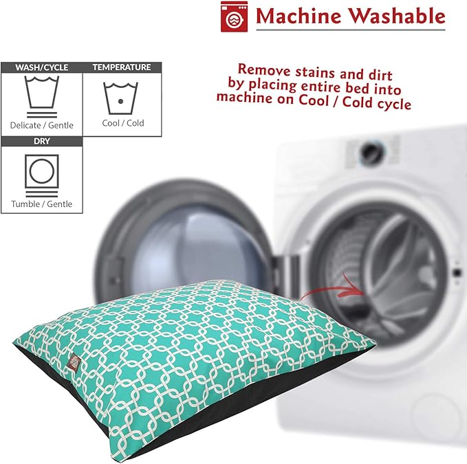 Majestic Pet Rectangle Large Dog Bed Washable – Non Slip Comfy Pet Bed – Dog Crate Bed Super Value Pillow Dog Bed – Dog Kennel Bed for Sleeping 46 x 35 Inch