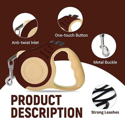 Retractable Dog Leash Automatic Telescopic Tractor Dog Tape 10/16 FT