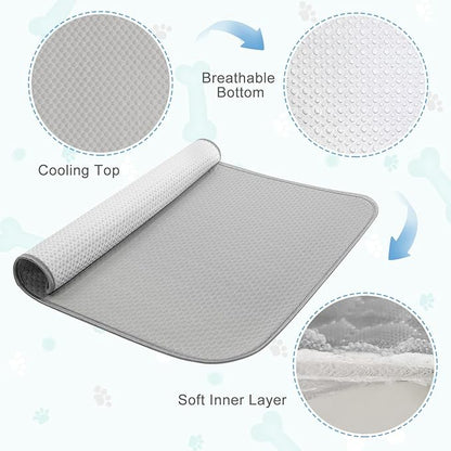 Summer Dog Cooling Mat Washable Ice Silk Self Cool Pad for Small Medium Large Dogs and Cats 40x28in)