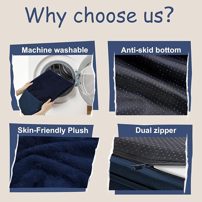 Orthopedic Washable Large Dog Bed: Jumbo Dog Bed Bolster Waterproof