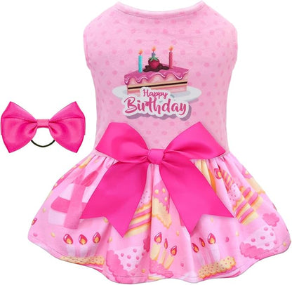 CuteBone Birthday Dog Dresses Velvet Holiday Small Dogs CVA49XS-D