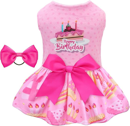 CuteBone Birthday Dog Dresses Velvet Holiday Small Dogs CVA49XS-D