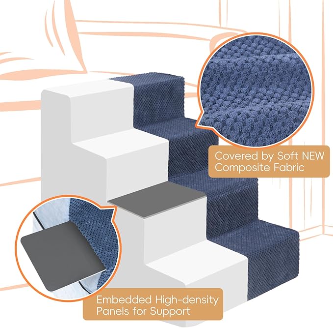 Supet Tall Dog Stairs for Small Medium Large Dogs to Get on Bed