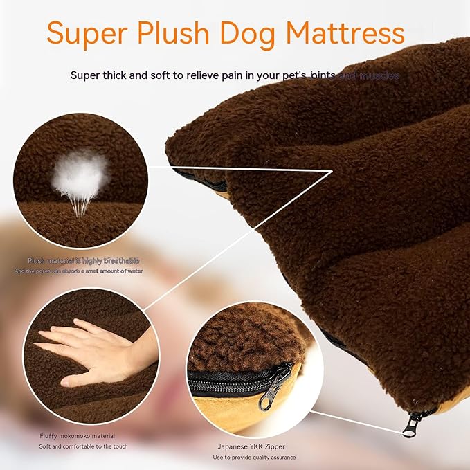 Large Dog Bed Crate Pad Luxury Plush Soft