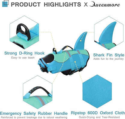 Queenmore Shark Dog Life Jacket