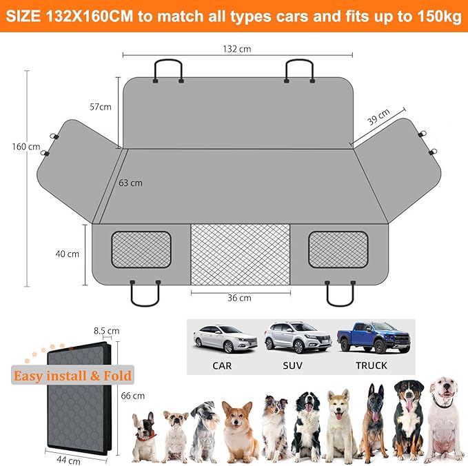 MILA&LOUIS Back Seat Extender for Dogs
