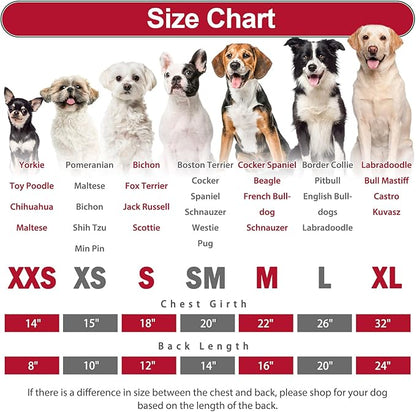 SCENEREAL Dog Pajamas for Small to Large Dogs Soft Pet Sweater Clothes Warm Puppy Onesie Outfits for Doggie Winter Christmas