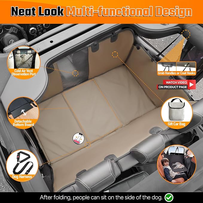 Next-Gen Back Seat Extender for Dogs 500lbs,Travel Dog