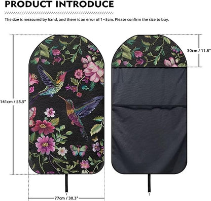 Yewattles Floral Hummingbird Waterproof Bucket Car Seat Protector
