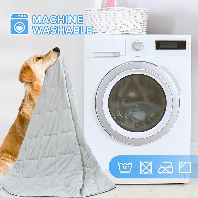Rywell Cooling Mat for Dogs Q-Max>0.5, Durable&Versatile Scratches&Chewing,40 * 60IN Washable