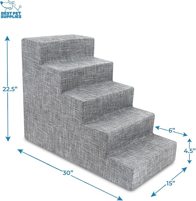 Best Pet Supplies Dog Stairs for Small Dogs & Cats 5-Step