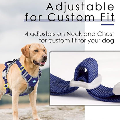 ThinkPet No Pull Harness Breathable Sport Harness with Handle-Dog Harnesses Reflective Adjustable for Medium Large Dogs