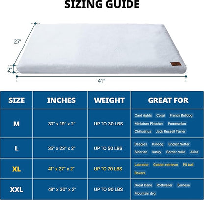 Memory Foam Dog Crate Pad 42-inch Dog