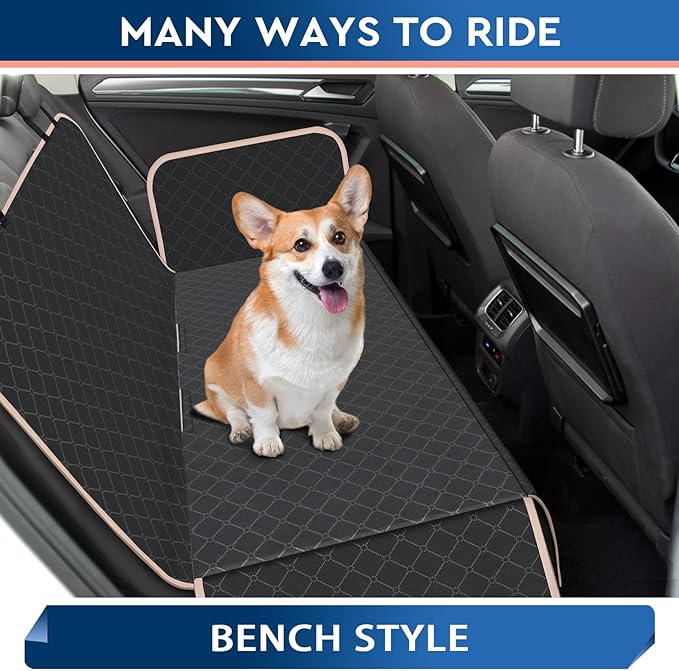 Dog Car Seat Cover Dog Seat Cover for Back Seat Scratch Prevention Dog Hammock Protects Against Dirt Dog Seat Covers for Cars Fits for Small SUVs and Trucks 60"x 64"