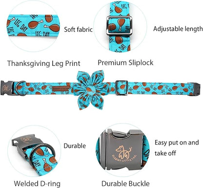 Elegant little tail Dog Collar with Flower