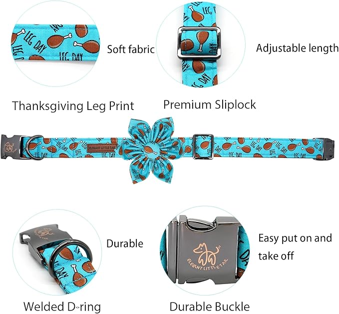 Elegant little tail Dog Collar with Flower