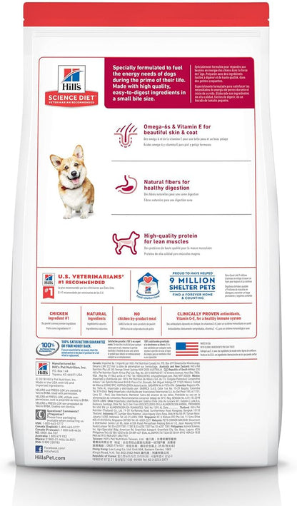 Hill's Science Diet Adult 1-6, Adult 1-6 Premium Nutrition, Small Kibble, Dry Dog Food, Chicken & Barley, 35 lb Bag