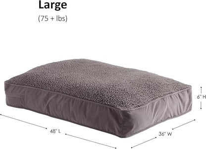 Buster Deluxe Reversible Pillow Style Sherpa Dog Bed (48 x 36 in.)