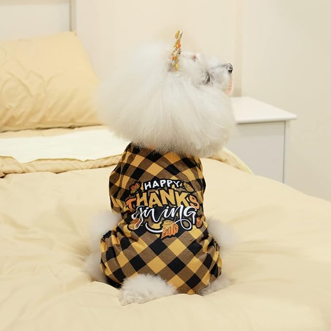 CuteBone Thanksgiving Dog Pajamas Costumes Pet Clothes Cat P261XS X-Small