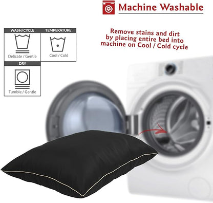 Majestic Pet Rectangle Large Dog Bed Washable – Non Slip Comfy Pet Bed – Dog Crate Bed Super Value Pillow Dog Bed – Dog Kennel Bed for Sleeping 46 x 35 Inch