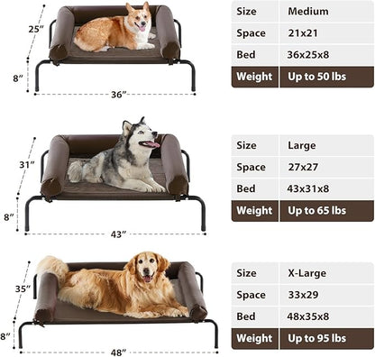 RRPETHOME Large Elevated Cooling Dog Bed