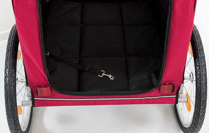 TRIXIE Convertible Dog Bike Trailer and Pet Stroller for Small to Medium Dogs up to 48 lbs