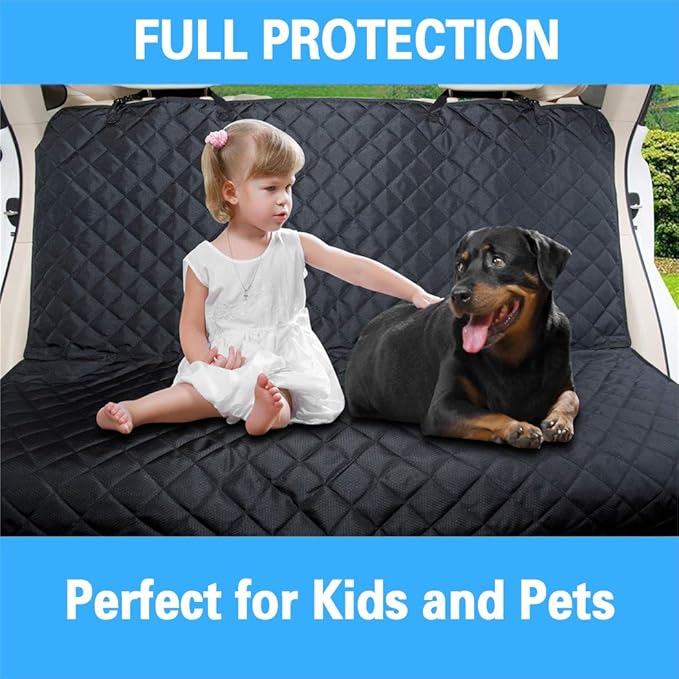 Dog Back Seat Cover Protector for SUV Trucks Cars Protector(Black1)