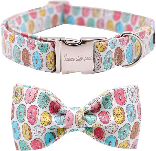 Unique Style Paws Dog Collar with Bow